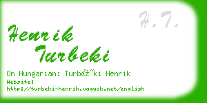 henrik turbeki business card